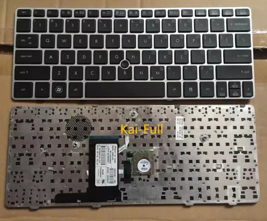 US keyboard for HP EliteBook 2560p 2570P 2570 2560 English Laptop KB SILVER frame