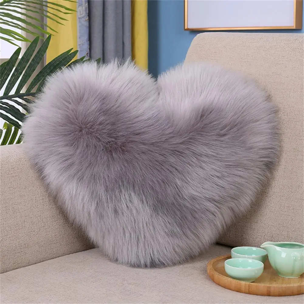 Practical Plush Pillow  Eye-catching PP Cotton Pillow Doll  Shaggy Comfortable Sofa Cushion