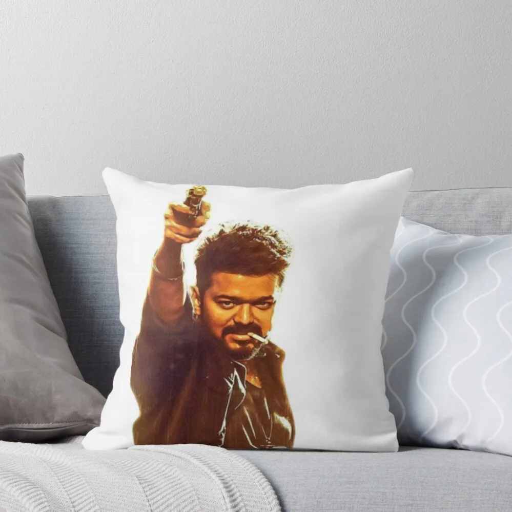 

Leo Thalapathy Vijay Throw Pillow Decorative Cover For Living Room Room decorating items Cushion Child Cushions Cover pillow