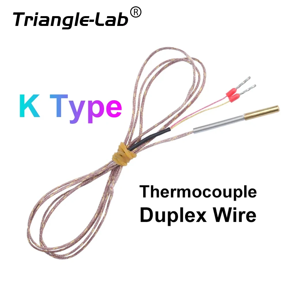 C Trianglelab High Temperature T-K500 Thermocouple sensor 500℃ 3D printing for V6 volcano HOTEND carbon fiber dragonfly