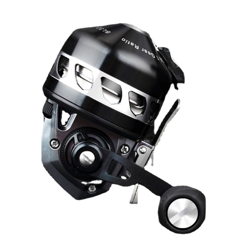 Twin Fish Closed Fishing Reel BL33 6BB Metal Wheel Black Closed Reel Metal Coil Wheel with Line 55M