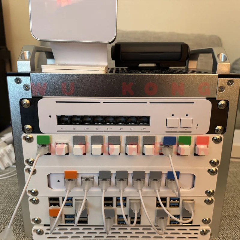 WYORESY for UniFi XG8 10/19 Inch Rack Mount Bracket Fast Heat Release Optimizes Rack Internal Airflow Cut Long-Load Thermal