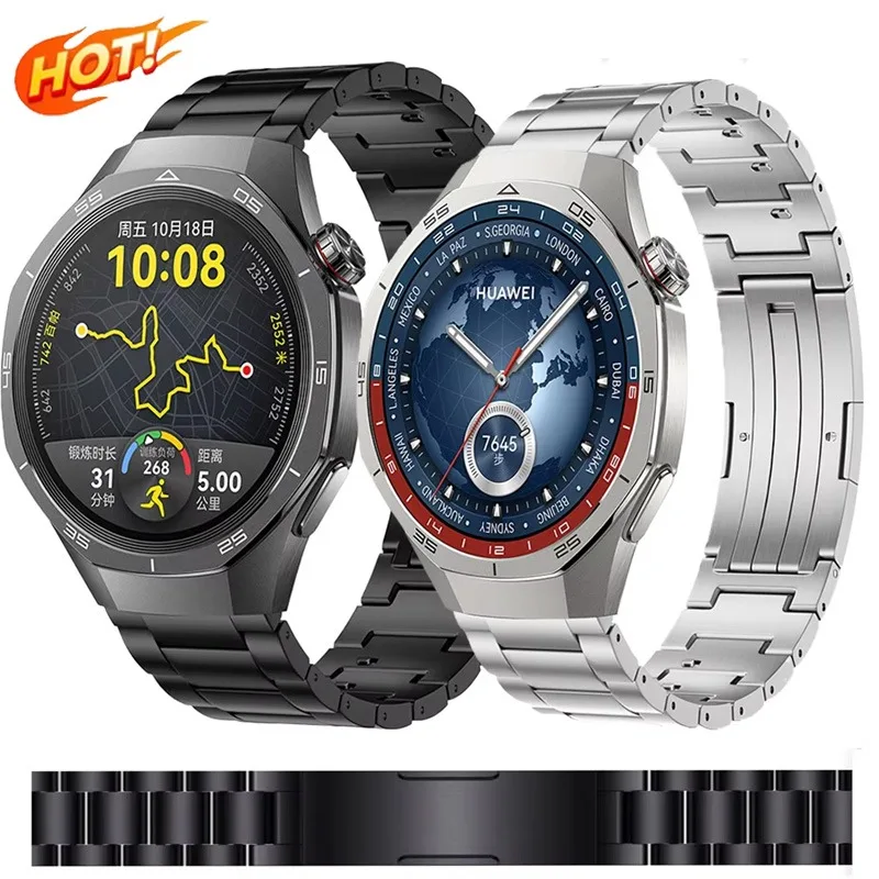 

Быстрый титановый ремешок 20 мм 22 мм для Huawei Watch GT5 Pro 46 мм Сменный браслет-браслет для Galaxy Watch 7 6 5 4 Аксессуары