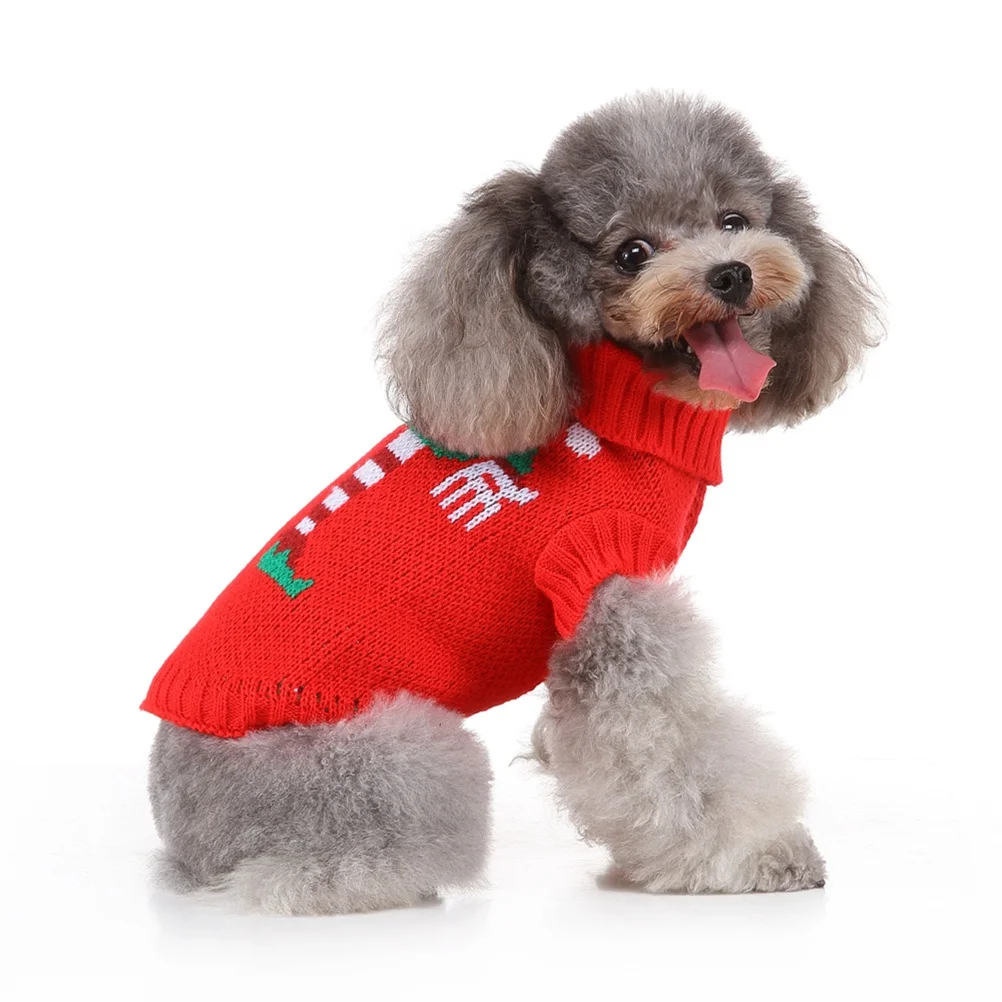 

Pet Christmas Clothes Performing Clown Pattern Sweater Size 2xl Adorable Warm Dog Costume Party Dog Clothes Outdoor Activities