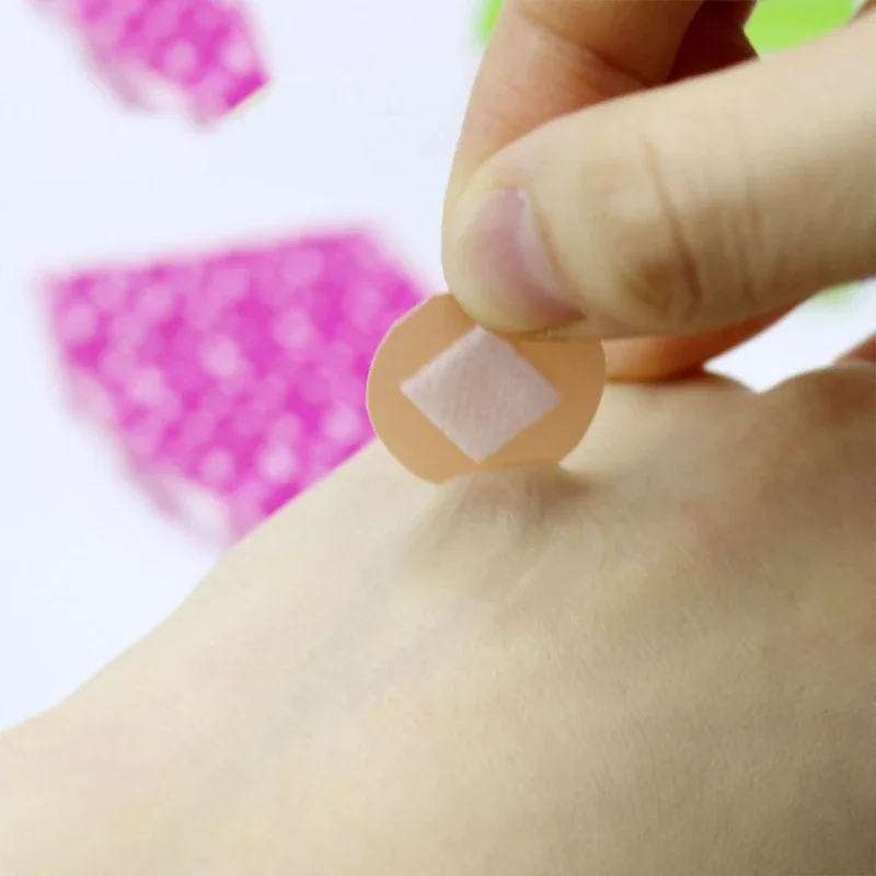 100Pcs/Set  Round First Aid Waterproof Healing Wounds Adhesive Bandage Band Aid Wound Plaster Sterile Hemostasis Stickers C63