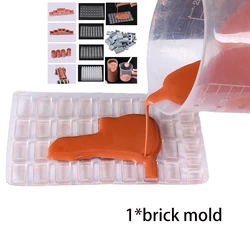 Building Making Mini Brick Sand Table Silicone Mold Cement Model Brick Small House Handmade Diy Home Decoration