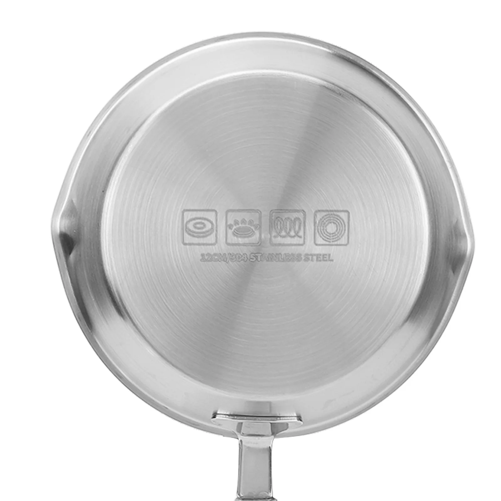 مقلاة صغيرة غير لاصقة عجة عموم الفولاذ المقاوم للصدأ زبدة التدفئة عموم مع مقبض خشبي لوازم المطبخ #4