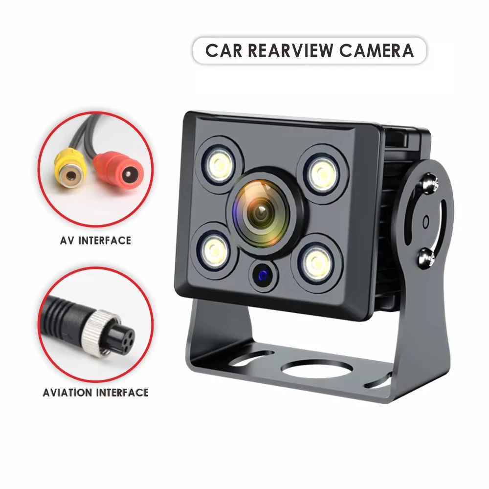 

Камера заднего вида AHD 12В с 4 ИК-датчиками ночного видения, водонепроницаемая IP68, для грузовиков, автобусов, фургонов, мониторинга транспортных средств