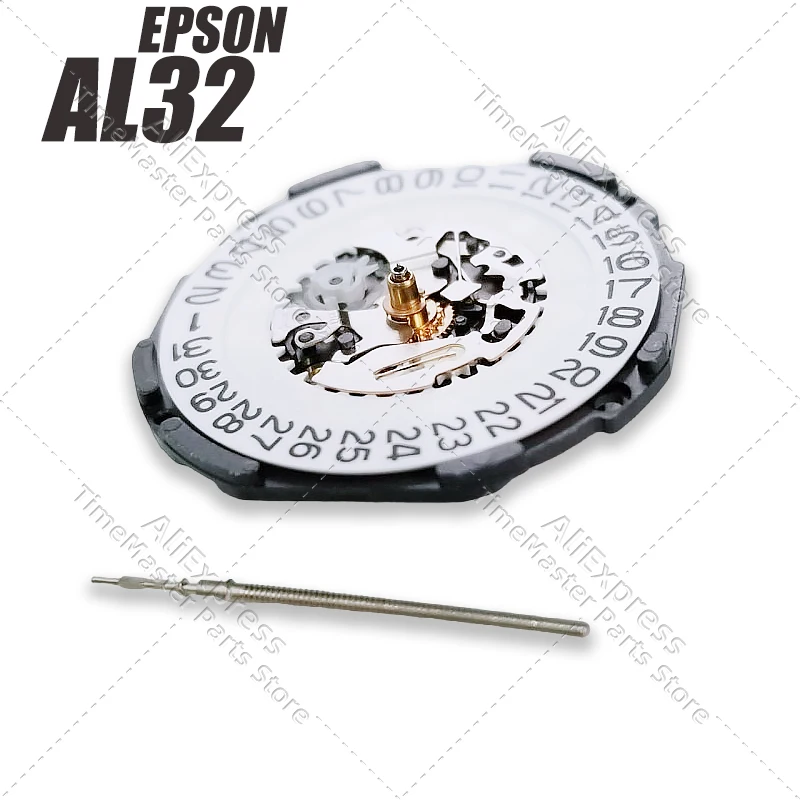 อะไหล่ซ่อม/เปลี่ยน สำหรับนาฬิกาควอตซ์ Epson AL32 ระบบไขลาน 3 เข็ม แสดงวันที่ ใช้แบตเตอรี่ SR626SW ขนาด 23.7 มม. หนา 4.15 มม.