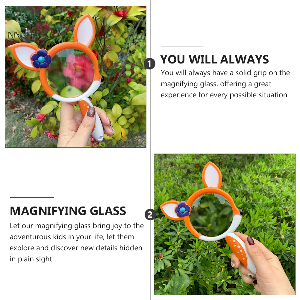 1 قطعة عدسة مكبرة على شكل غزال من الأكريليك عدسة مكبرة محمولة للأطفال لمراقبة التعلم