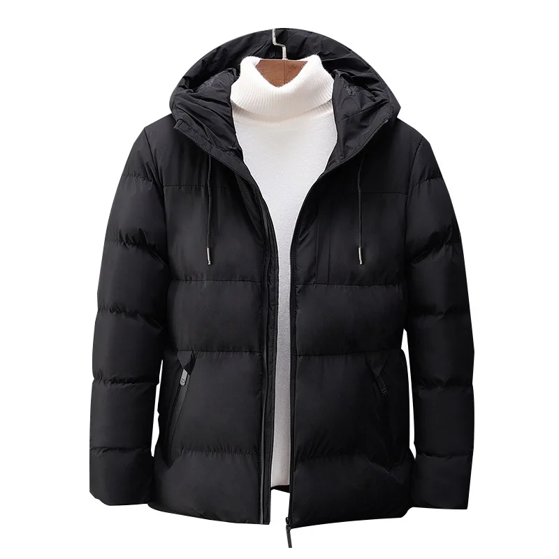 MRMT 2024 Brand New Men's Hooded Padded Cotton Coat Young Men's Casual Warm Cotton-Padded Jacket Men's Coat Overcoat For Male