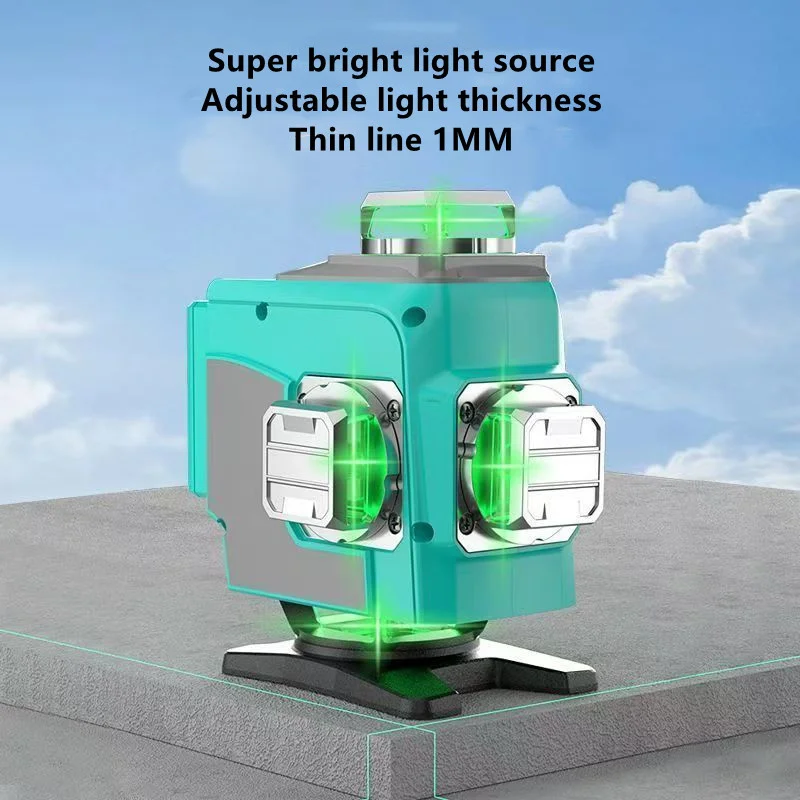 4d 16 linhas de linha verde laser nível controle remoto horizontal vertical instrumento medição laser ferramentas construção nível laser