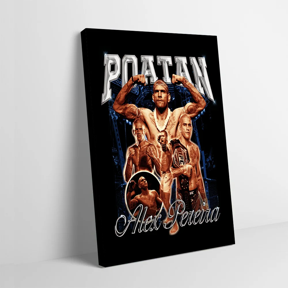 Alex Pereira Boxer Printing Poster Customizable Pictures Wall Art Canvas Painting for Wand Deko Room Decorating Interior Mural