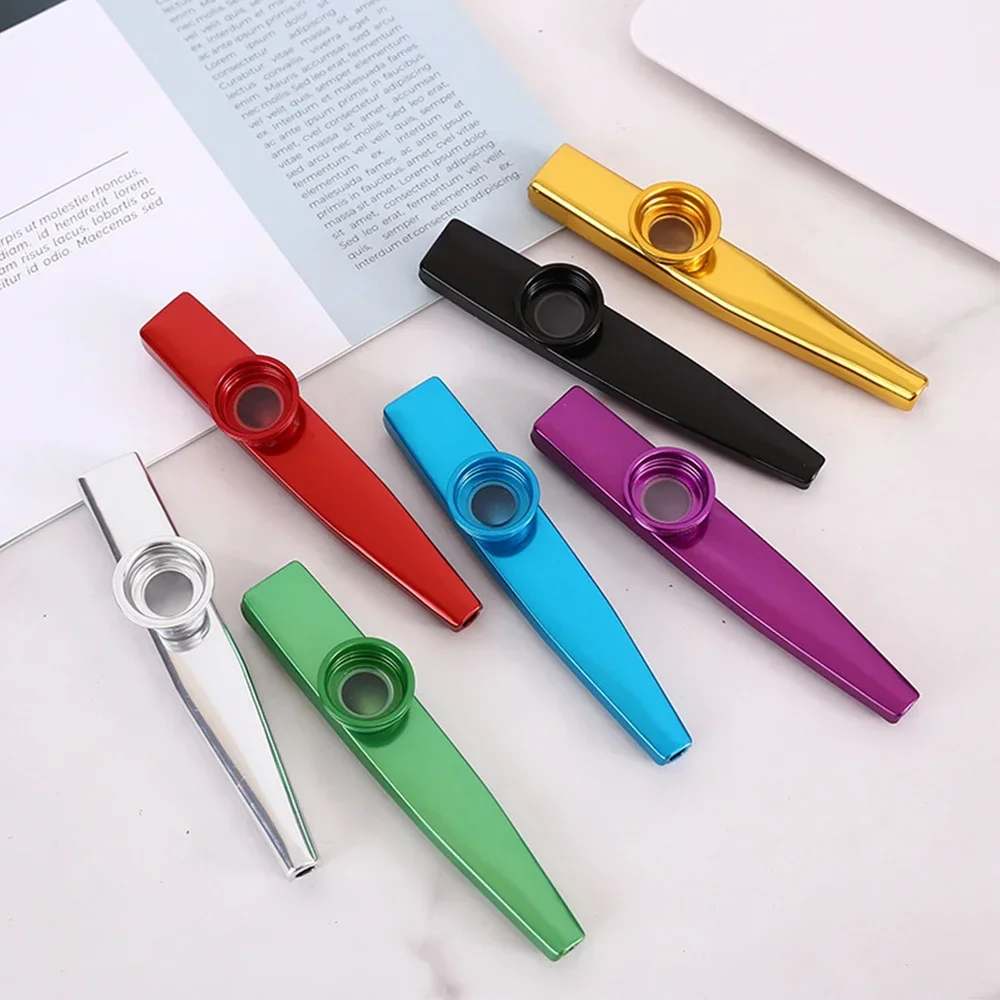 Metal Kazoo Lightweight Portable For Beginner Flute Instrument Music Lovers Woodwind Instrument Simple Design Lightweight Kazoo