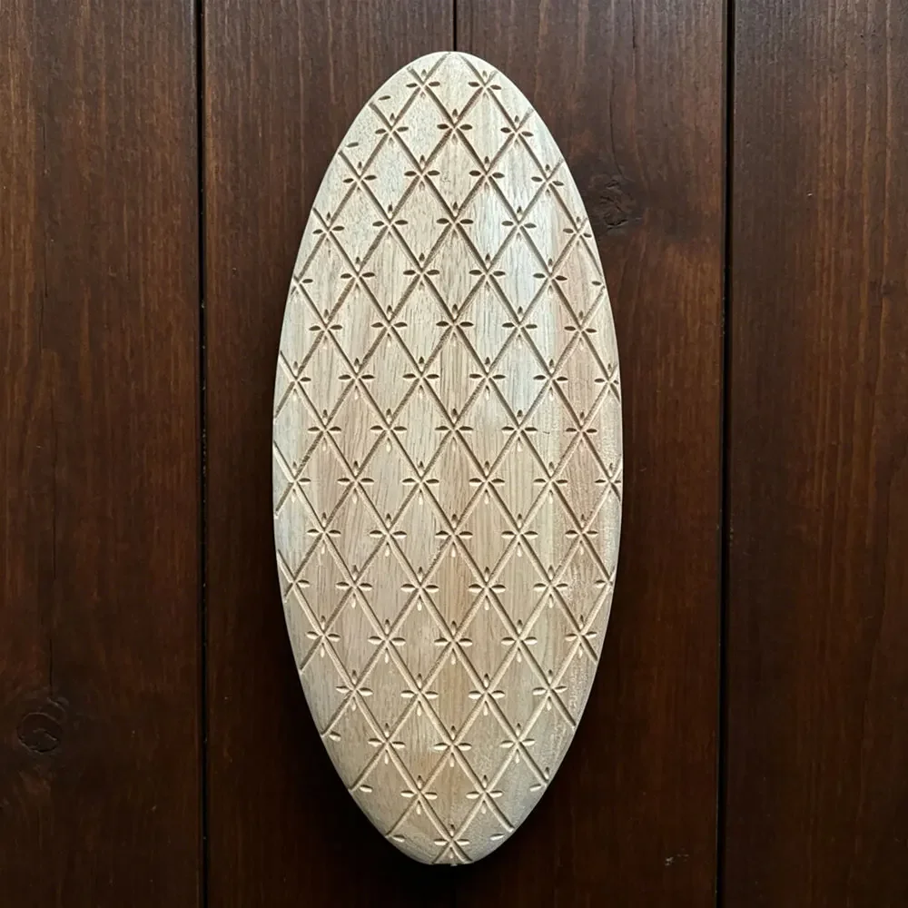 1PC 39cm Decorative Wood Appliques Unique Exquisite Natural Floral Wooden Carved Onlay Decal Figurines Home Furniture Door Decor