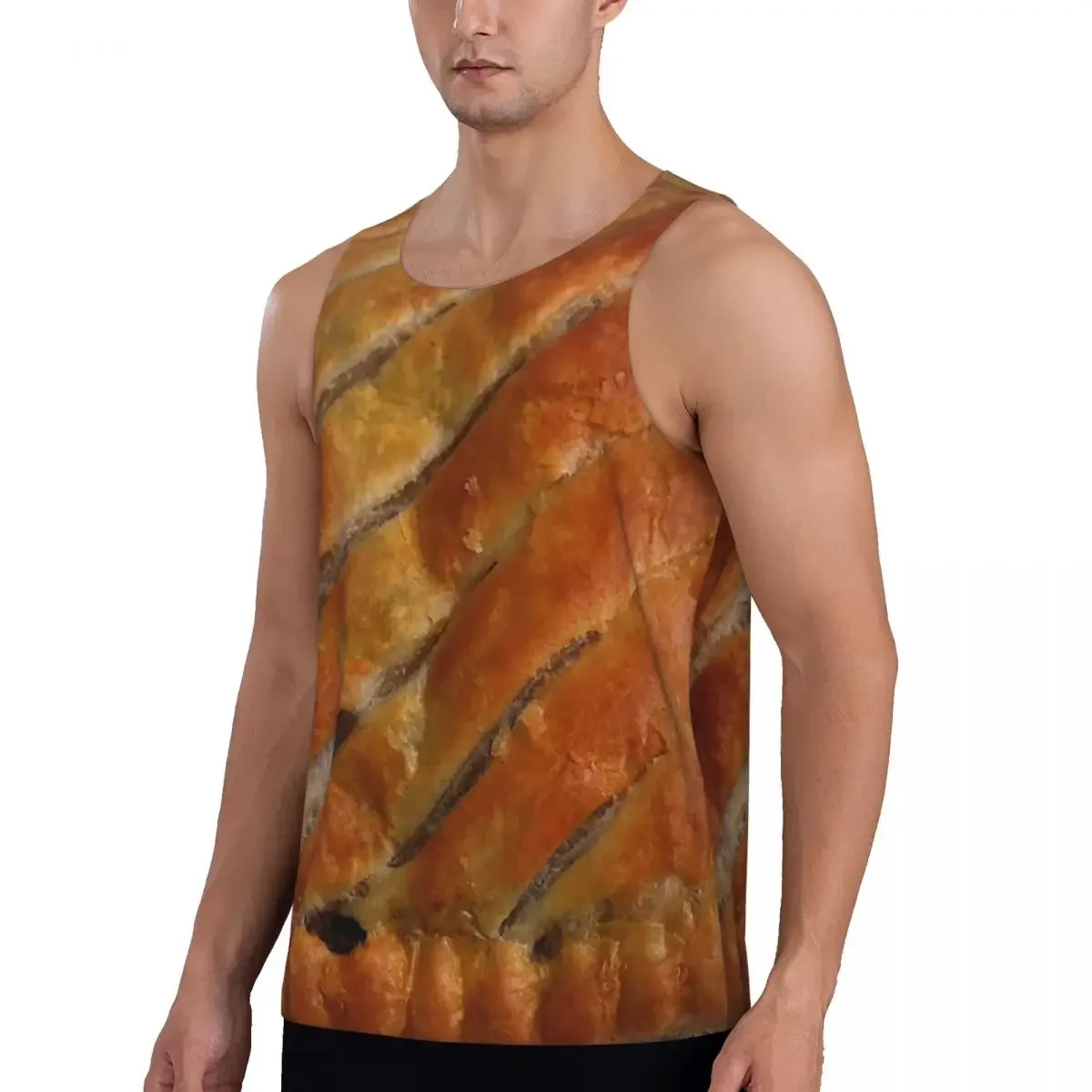 Quick Dry Greggs Steak Bake Gym Tank Muscle Sleeveless Shirt Bodybuilding Breathable Vest