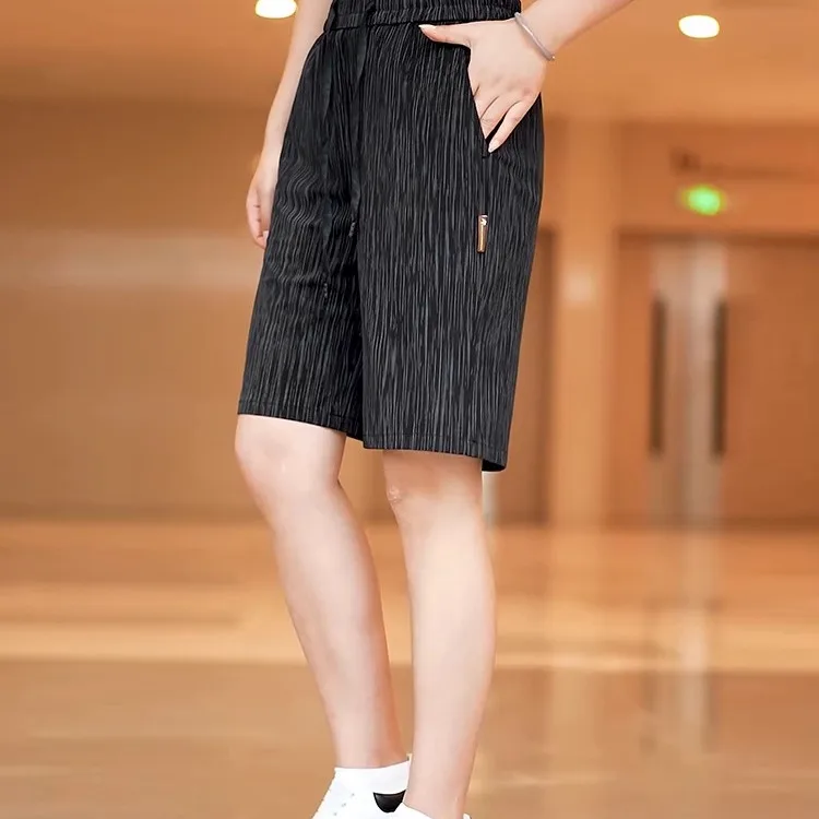 

Ice Silk Men's orts Summer Thin Faion Loose Five-Point Casual Sports Pants Qui Dry Breathable Youth Active Sle Straig...