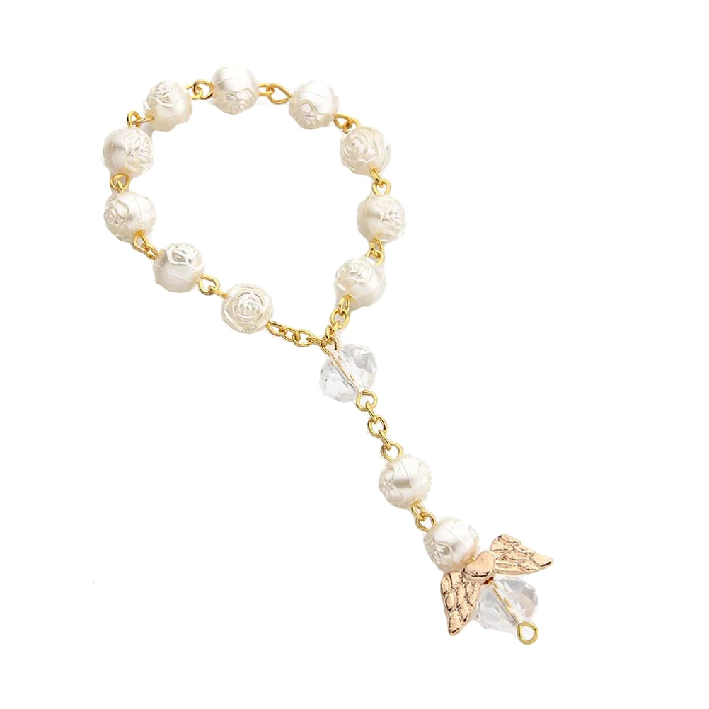 

12 Pcs Wing Design Rose Beads Bracelet For Gift For Elegant Accessories