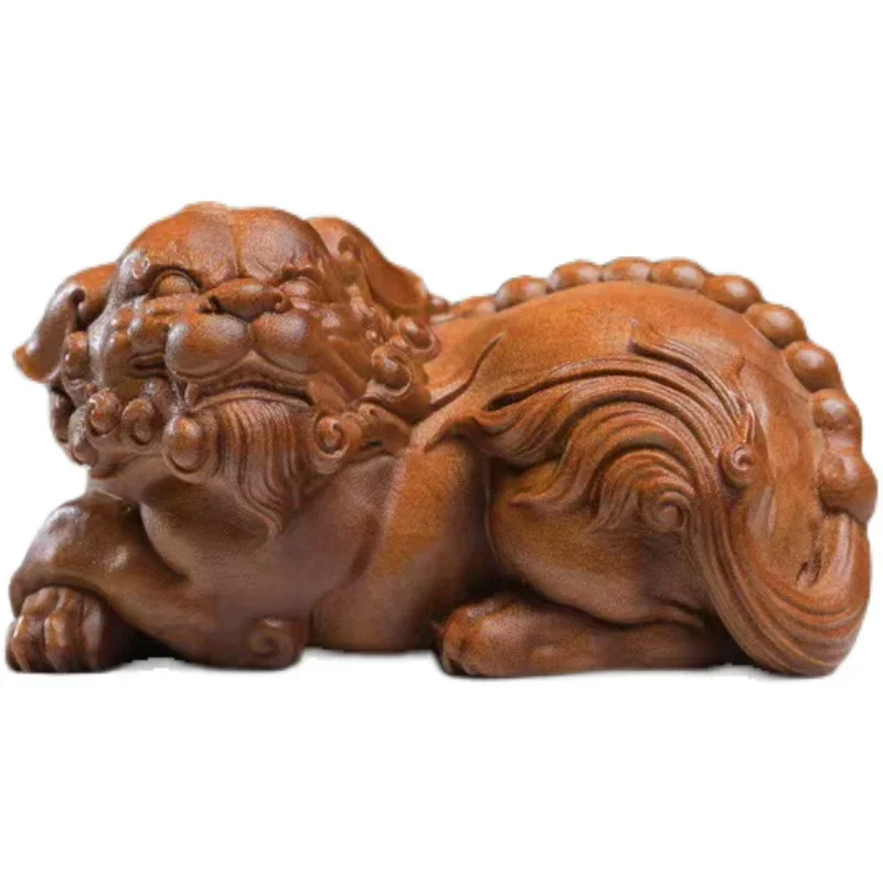 

The Australian Sandalwood Pixiu Hands To A High Oil Milk Fragrant Old Material Carved Pendant Text Play Disk Play Home Decor