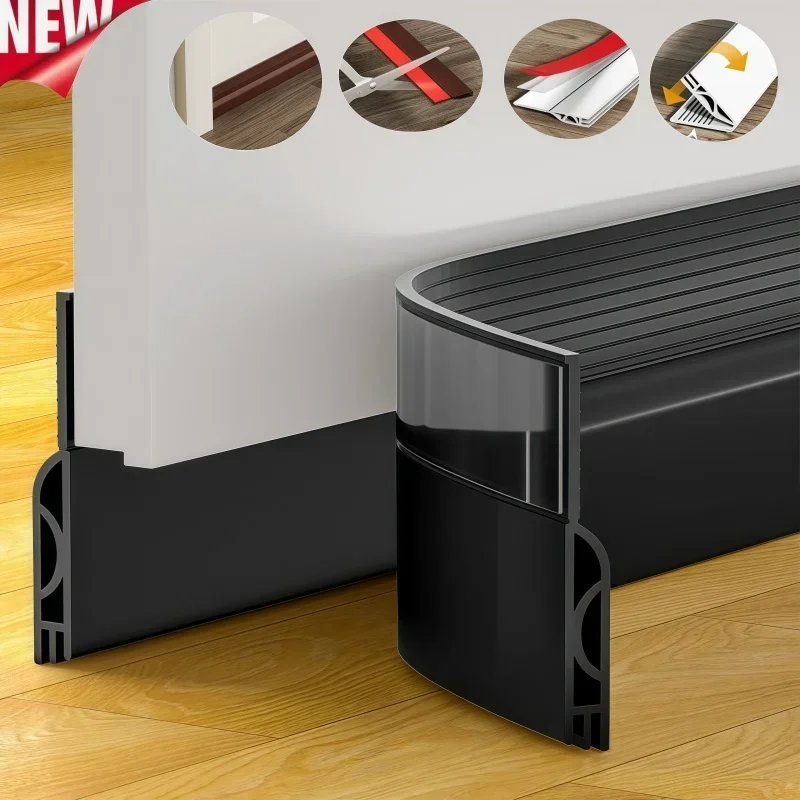 New Door Sealing Strip Wave Bottom Under Door Draft Stopper Weather Strip Noise Blocker Soundproof Sweep Gap Baffle Stopper