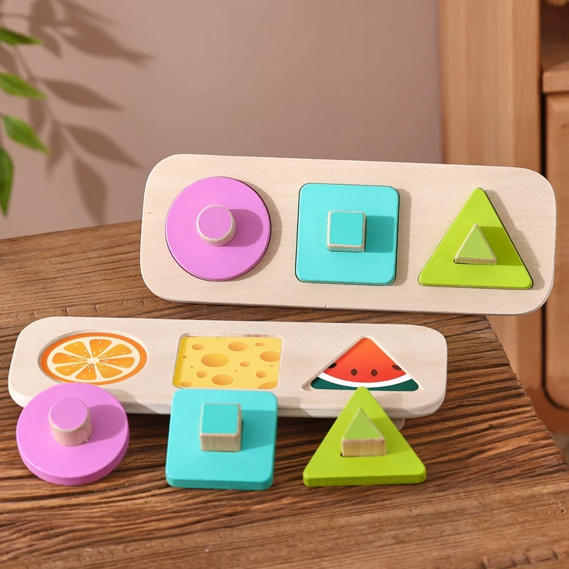 

Baby Montessori Toys Wooden Busy Board Sorting Stacking Fruit Blocks 1 Year Children Puzzle Sensor Early Educational Toy Gift