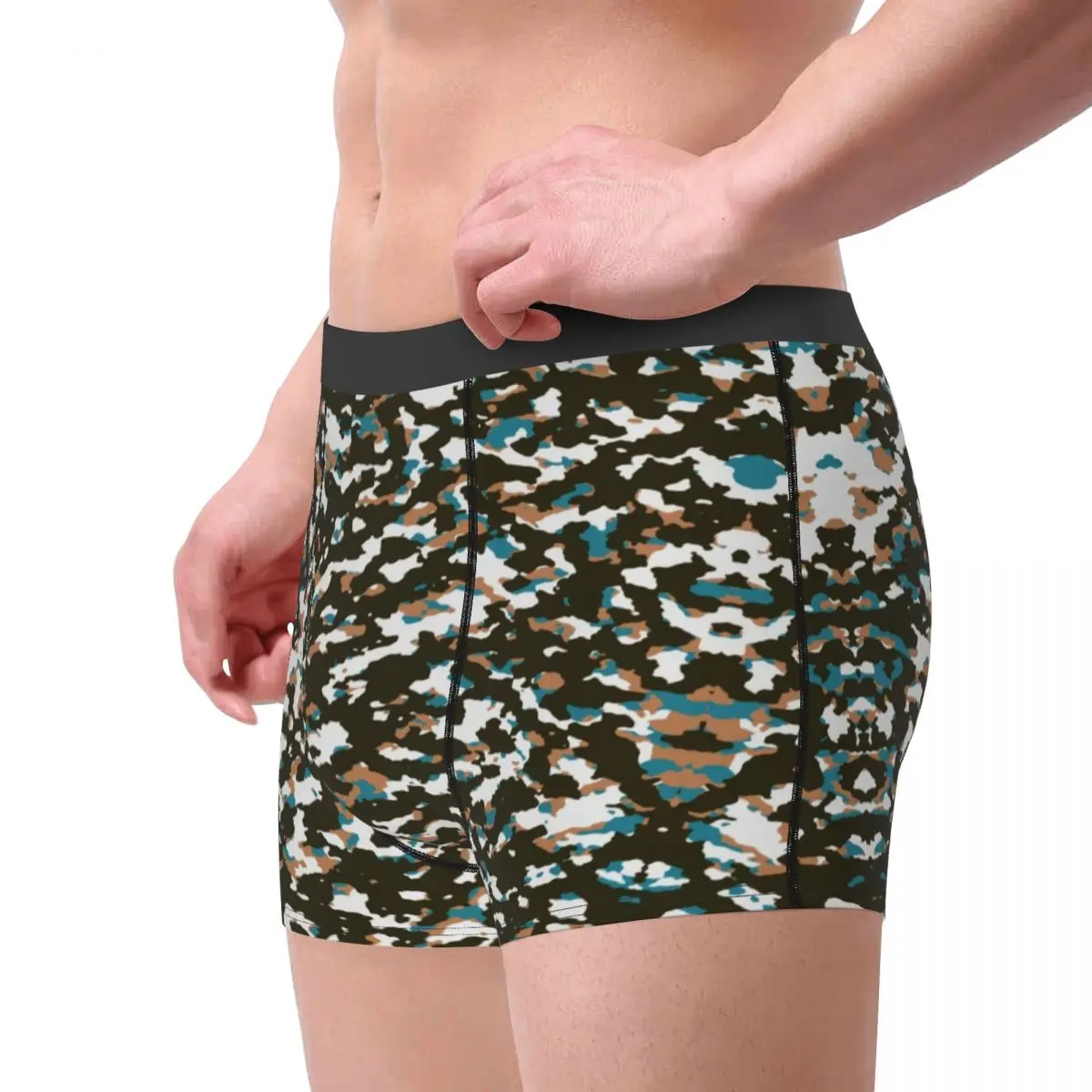 Boxers militares de camuflaje personalizados, pantalones cortos para hombre, calzoncillos árticos Tundra, ropa interior, calzoncillos divertidos