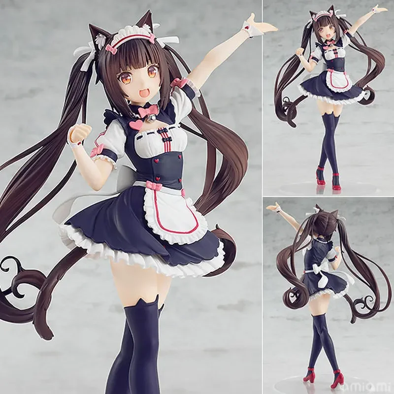 Nekopara Chocola Vanilla KO Figurine Cute Character Models Desktop Ornaments Trendy Toys Kawaii Garage Kit chassis statue Gift view 2