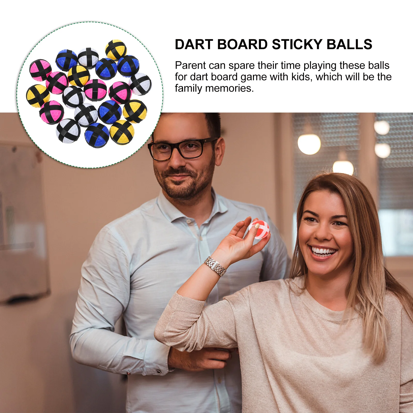 20 Uds. Bola de gancho y bucle para niños, bolas adhesivas, tablero de ajedrez, divertidos recuerdos de fiesta, accesorios de juego, juguete para atrapar