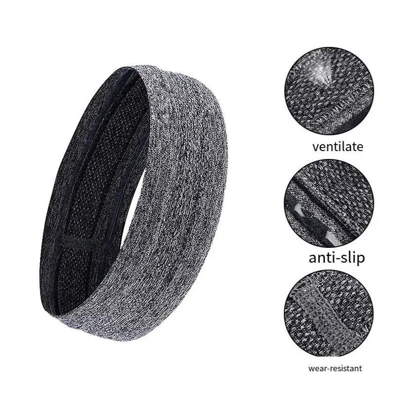 1PC Workout Sweatband Yoga Running Fitness Sports Headband Cycling Tennis Hair Band Non Slip Moisture Wicking Headband Men Women