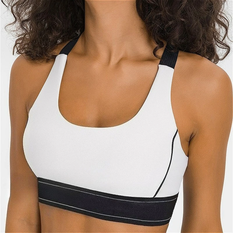 Women's Sports Bra High-strength Adjustable Shoulder Strap Shockproof Gathering Fitness Outdoor Running Yoga Bra Gym Sports Vest