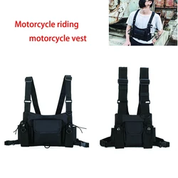 Motorcycle Riding Vest Fashion Bullet Hip Hop Vest Streetwear Bag Waist Pack Hot Functional Tactical Chest Bag For Men Women