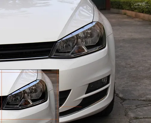 

Chrome Head Light Eyelid Eyebrow For Volkswagen For VW Golf MK7