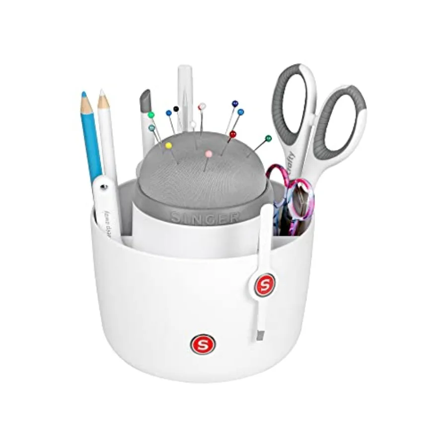 

Pin and Tool Sewing and Craft Organizer Caddy with Built-In Pin Cushion