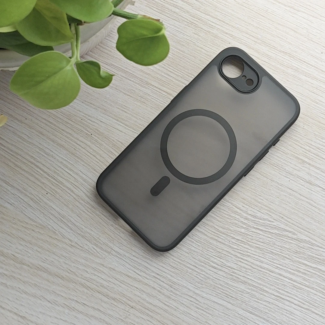 For iPhone 16E 17E Case Shockproof Magnetic Matte PC+TPU Anti-fingerprint Transparent Cover for iPhone 16 E