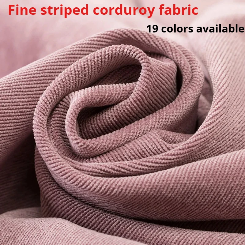 

Вельветовая ткань в тонкую полоску, мягкая носимая на метр для одежды, рубашки, дивана, наволочки, шитье своими руками, дышащая ткань, черная