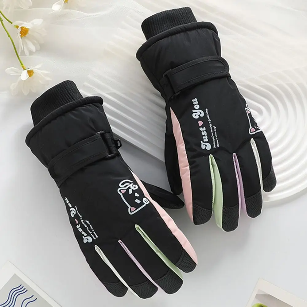 

Fashion Warm Winter Gloves Thickened Thermal Nonslip Snowboard Ski Gloves Waterproof Lining Fleece Cycling Gloves Men Women
