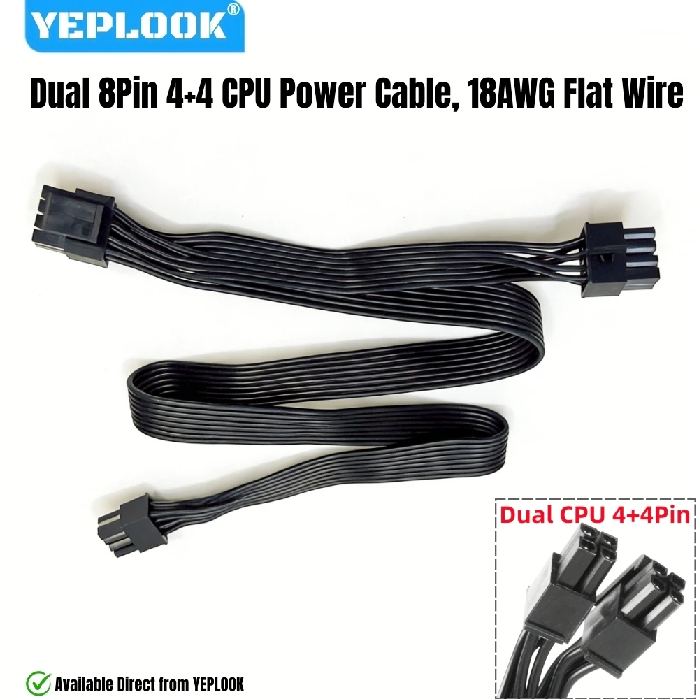 

CPU Power Cable PSU 8Pin to Dual 8Pin 4+4Pin EPS/ATX12V for Corsair CS450M CS550M CS650M CS750M CS850M GOLD Type 3 Modular Power