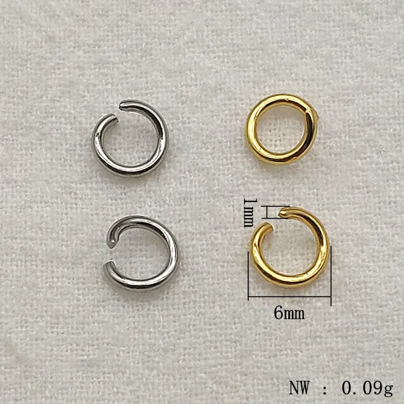 New Arrival! 1x6mm 1000pcs Stainless Steel Jump Rings & Split Rings For Handmade Jewelry DIY Parts,Jewelry Findings&Components