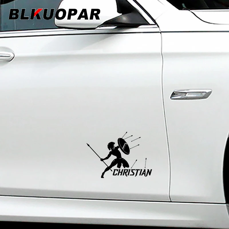 BLKUOPAR Spartan Warrior Christian Car Stickers Personality Decal Scratch-Proof Die Cut Helmet Windshield Car Accessories