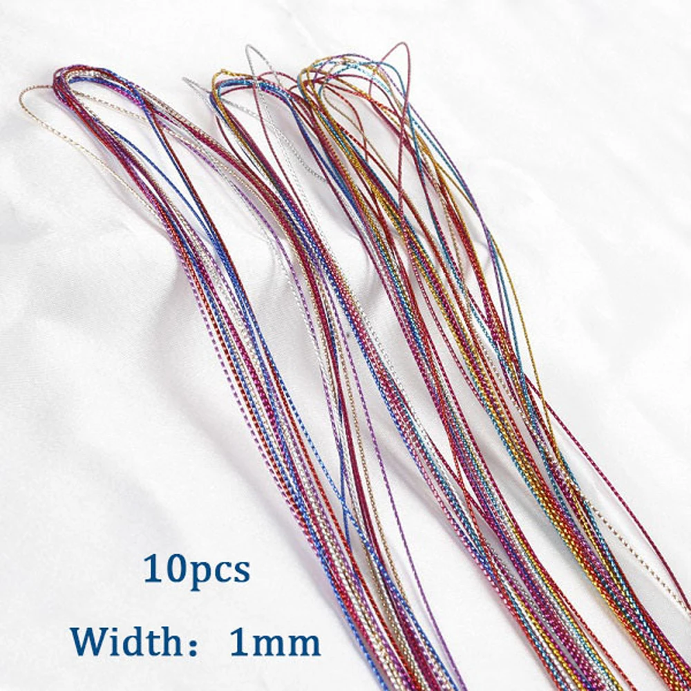 Girls Mix Color Webbing Silk thread Woven Rope Hair Styling Tool Twist Knitting DIY Hair Accessories Braided Hair Rope