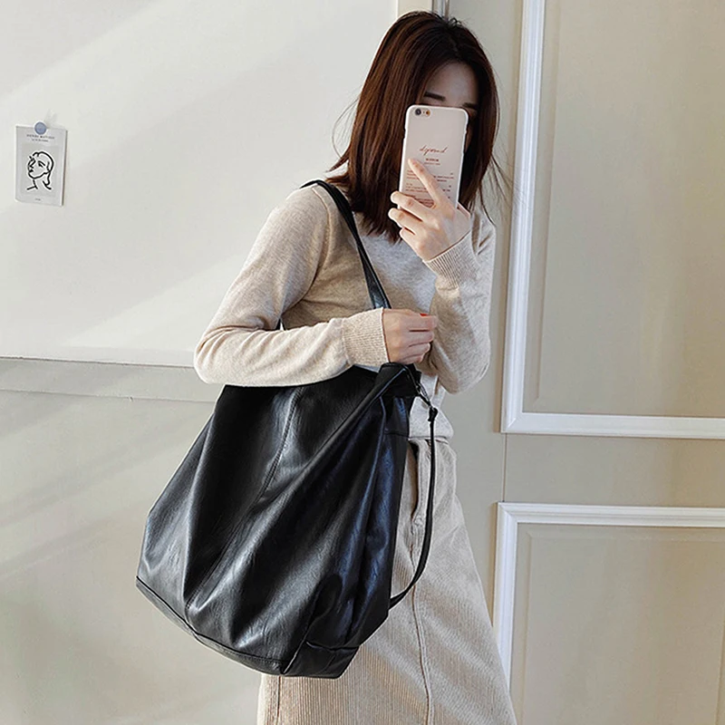 Soft Leather Shoulder Bags Luxury Handbags Women Large Capacity Bags Large Capacity Top Handle Bag Women\'s Tote Bag Crossbody