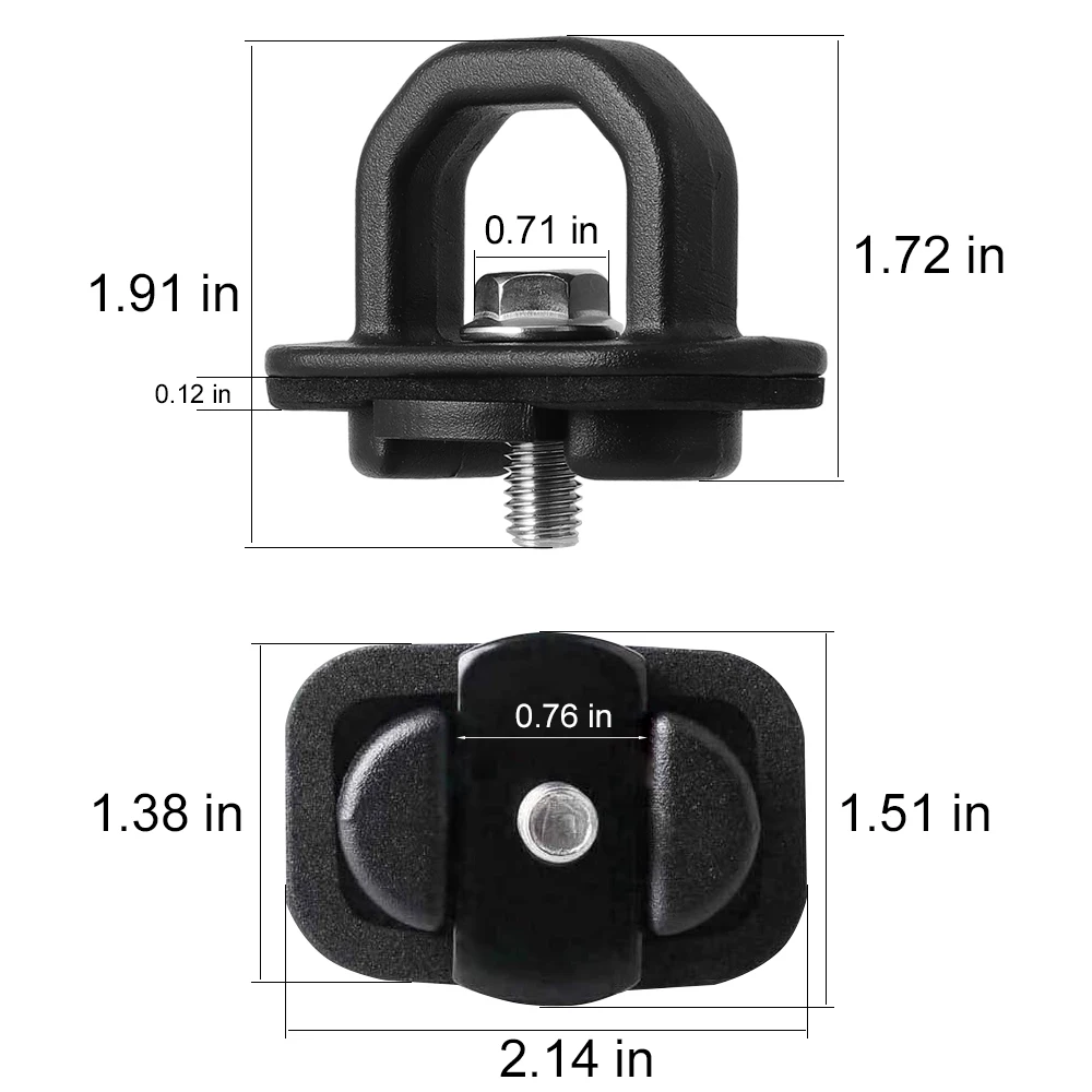 Cargo Anchor Truck Pickup Tie Down Bed Side Wall Anchors for Chevrolet GMC Sierra Canyon Silverado Colorado 2007-2023