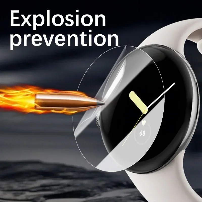 Hydrogel Film for Google Pixel Watch 3 TPU Soft Smartwatch Clear Protective Film Anti-Scratch Screen Protector for Pixel Watch3