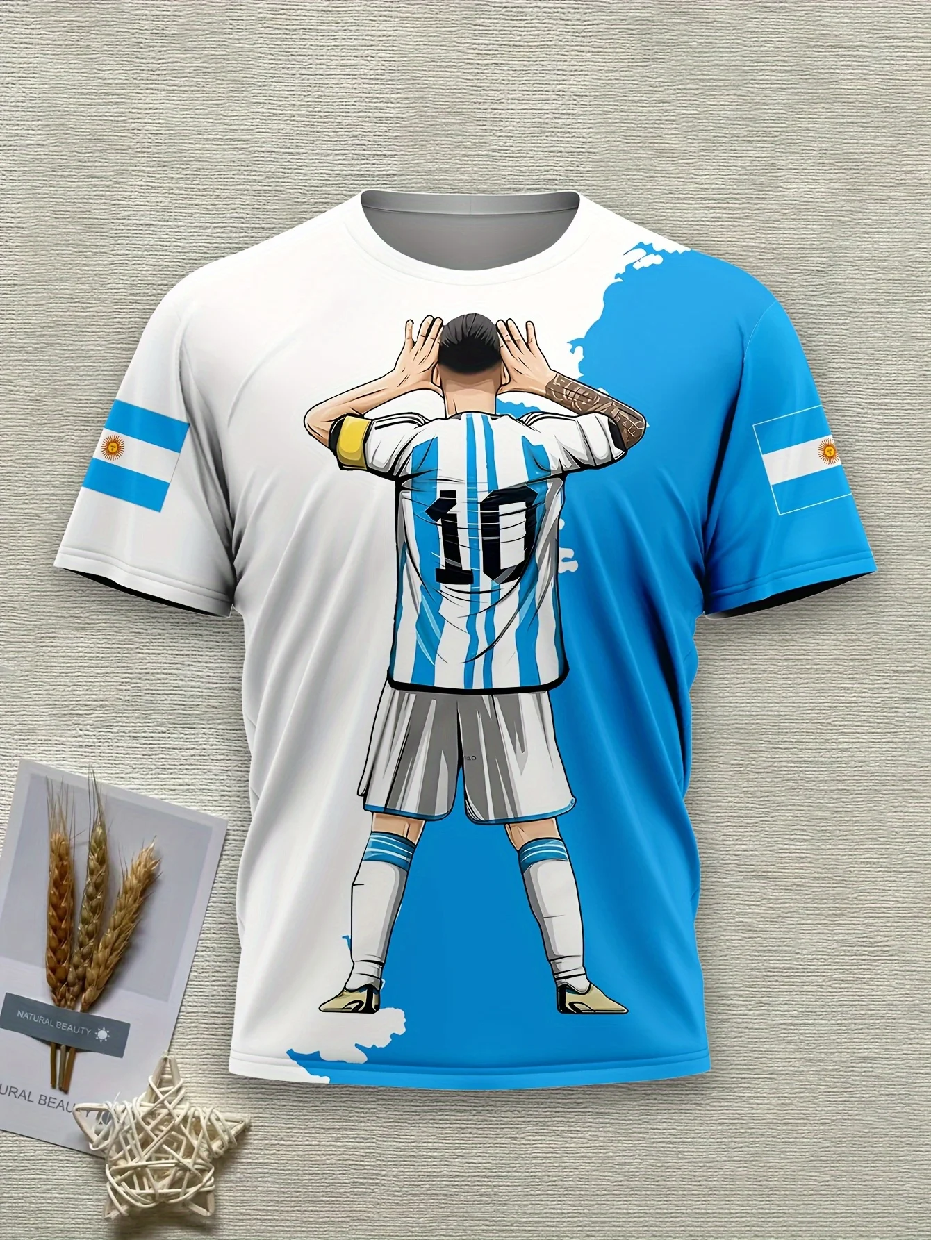 2025 New Men And Women Can Wear Children's Football Jerseys Short-Sleeved 3D Pattern Printed Oversized T-shirt Quick-Drying Top