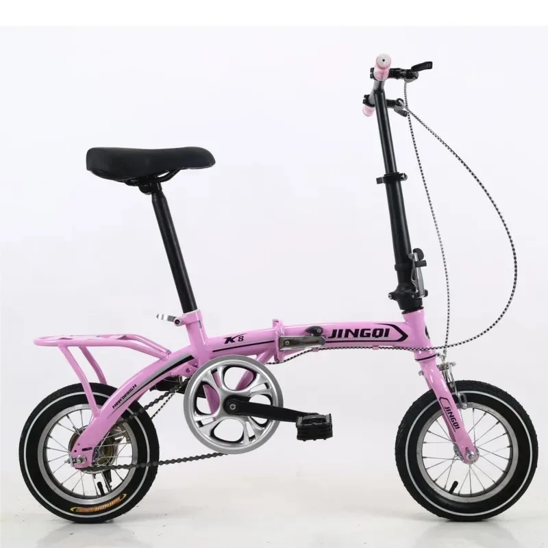 12inches High carbon steel Portable folding bicycle Shock absorption Front caliper brake Rear lock brake mini bike City aldult