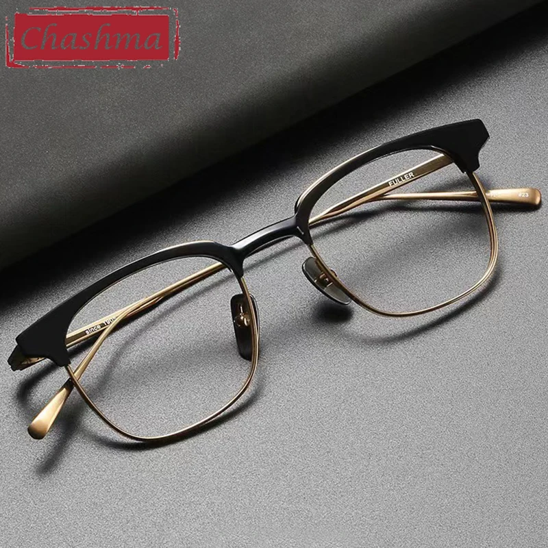 

Chashma Men Eyewear Acetate Titanium Fashion Optical Prescription Glasses Frames Women Spectacles for Recipe Lenses for Teens