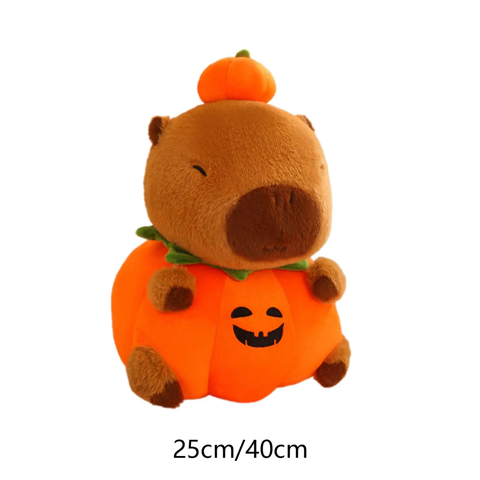 Plush Transform Pumpkin Capybara Unique Comfortable Home Decor Capybara Figurine for Adults Kids Teens Children Birthday Gifts