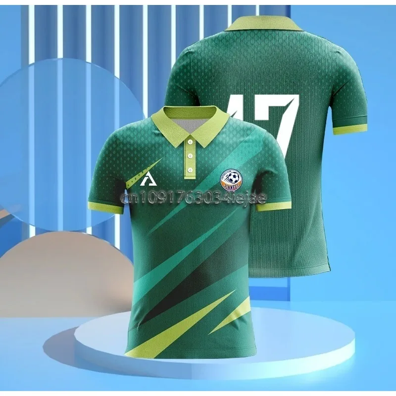 

Motorcycle Polo Player Version Football Jersey Short-Sleeved Quick-Drying Breathable Training Football T-Shirt Parent-Child Top