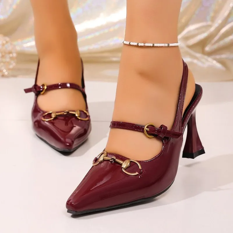 

2026 New Summer Fashion High Heels Pointed Toe Women's Sandals Stylish Trendy Ladies Footwear