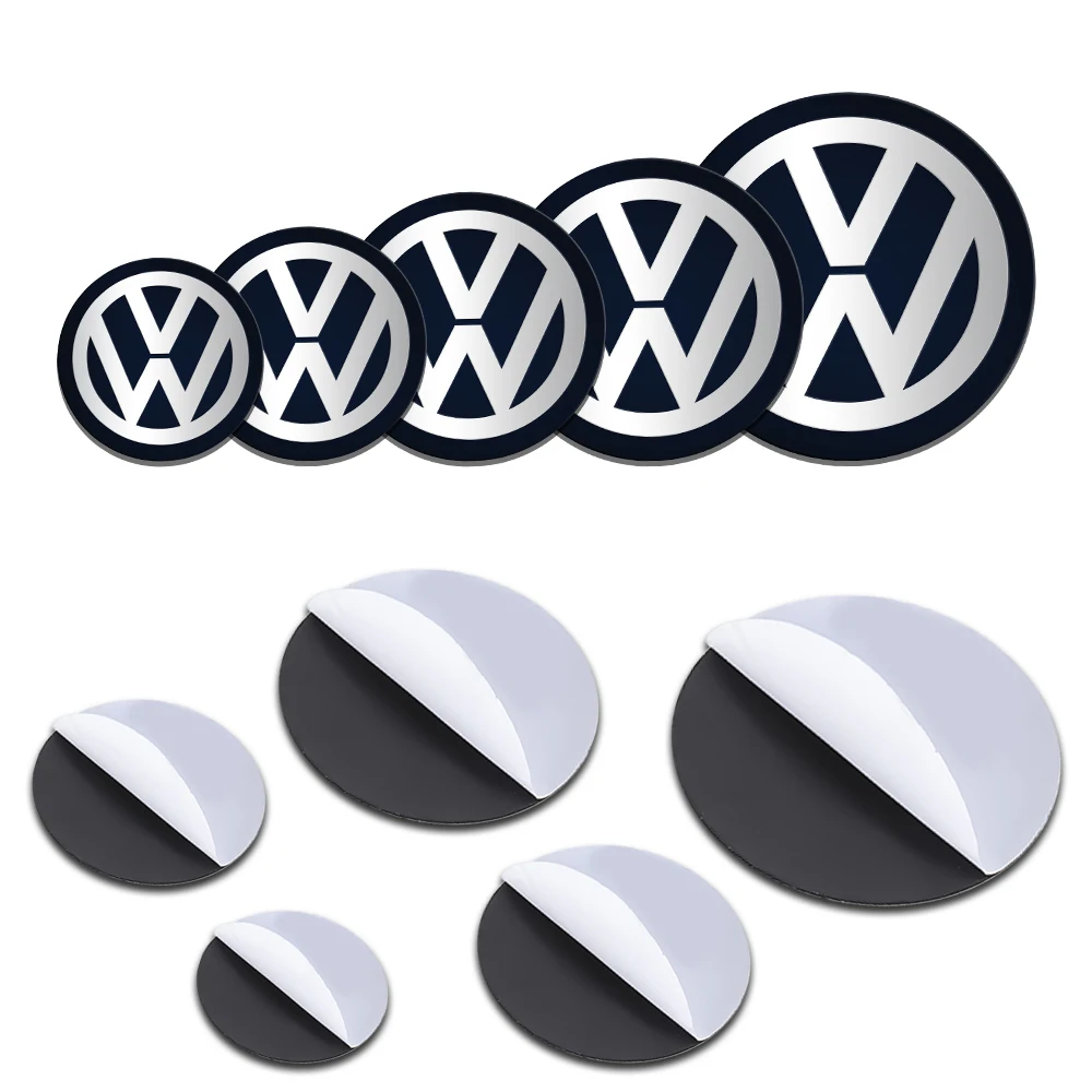 4Pcs/set New Blue/Black 70/80/90/100mm Car Wheel Hub Center Cover Stickers For VW golf 8 polo Jetta GTI Passat Auto Accessories